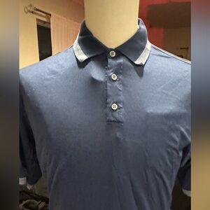 Brioni Midnight Blue Luxury  design polo shirt in collaboration w/Neiman Marcus
